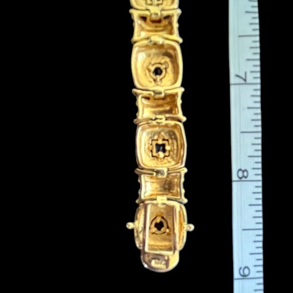 ** CLEARANCE Semiprecious stones in 18KGP Bracelet Vintage Gorgeous - Picture 5 of 7